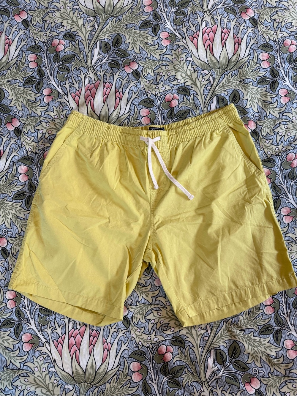 Men's Yellow  Shorts with Drawstring